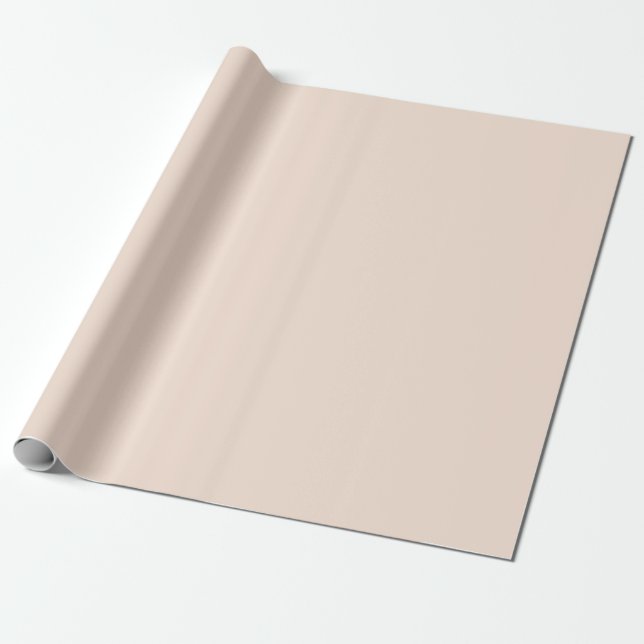 Papel De Regalo Color sólido rosa claro de champán (Desenrollado)