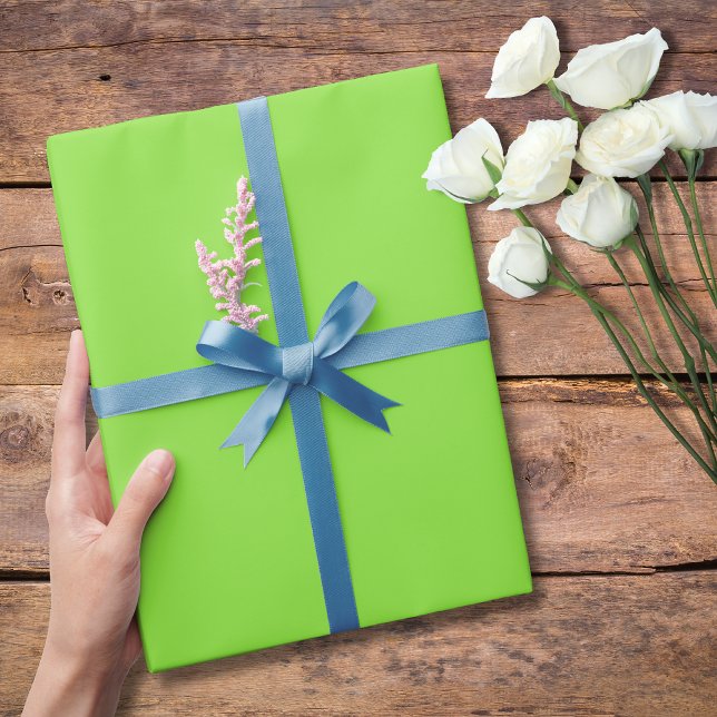 Papel De Regalo Color sólido verde Kiwi | Clásica | Elegante (Subido por el creador)