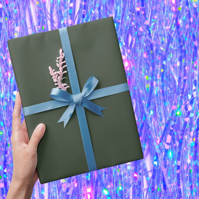 Papel De Regalo Color sólido verde kombu (Subido por el creador)