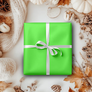 Papel De Regalo Color sólido verde neón   Clásica   Elegante