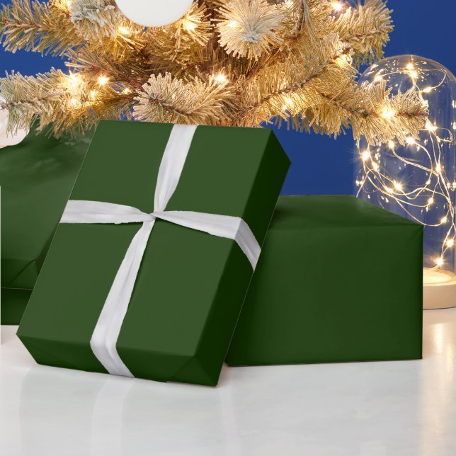 Papel De Regalo Color sólido verde oscuro de vacaciones 143601 (Vacaciones)