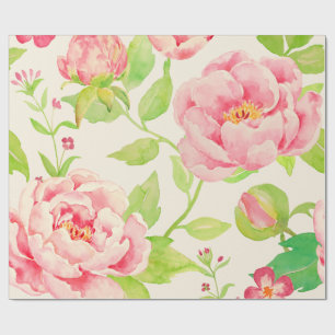 Papel De Regalo Colorante de agua crema de peones rosa clásico Pap