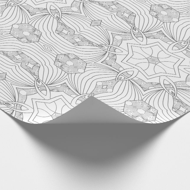 Papel De Regalo Coloree su propia mandala (Esquina)