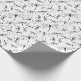 Papel De Regalo Coloree su propio modelo de la libélula