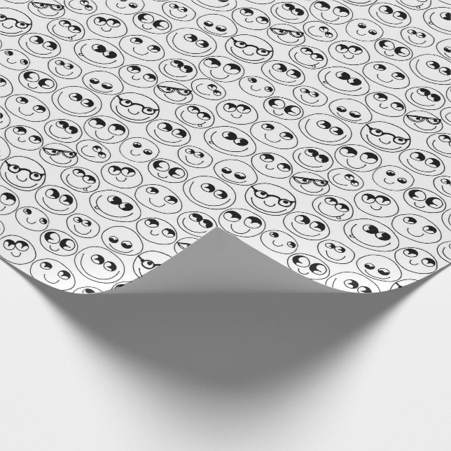 Papel De Regalo Coloree sus propias caras lindas (Esquina)