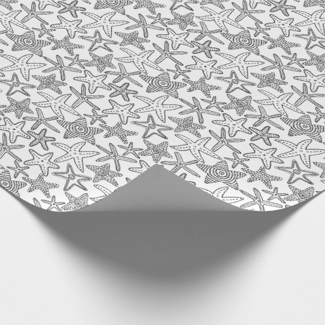Papel De Regalo Coloree sus propias estrellas de mar (Esquina)