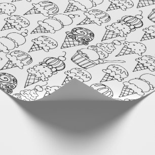 Papel De Regalo Coloree sus propios conos de helado