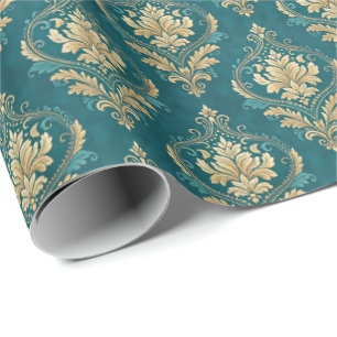 Papel De Regalo Colores de boda elegantes teja azul verdoso