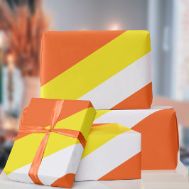 Papel De Regalo Colores de maíz de caramelo blanco a rayas naranja