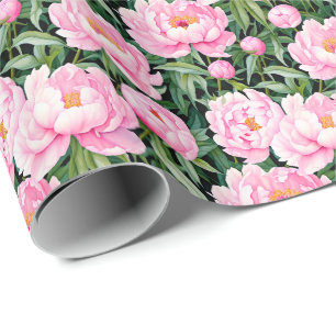 Papel De Regalo Colores de peones rosados en un fondo flojo