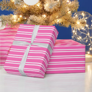 Papel De Regalo Colores DIY Rayas Desiguales #2 SV Rosa Caliente B