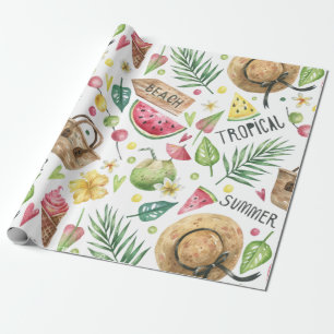 Papel De Regalo Colores femeninos de playa relajada