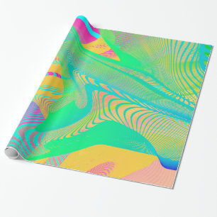 Papel De Regalo COLORES FLUO - Arte Fractal -