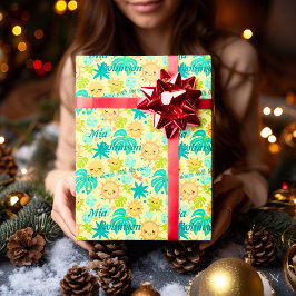 Papel De Regalo Colores Personalizados Kawaii de Sol y Naturaleza