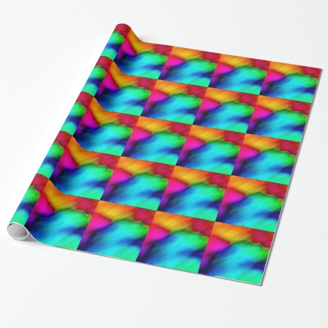 Papel De Regalo Colores Psicodélicos (Desenrollado)