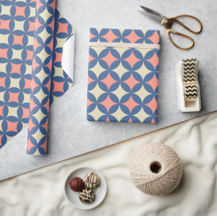 Papel De Regalo Colores retro Círculos modernos de mediados del si