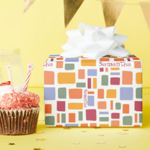 Papel De Regalo Colores tropicales brillantes Maravillosas plazas