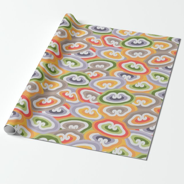 Papel De Regalo Colorful Abstract Cloud Pattern (Desenrollado)