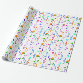 Papel De Regalo Colorful Music Notes