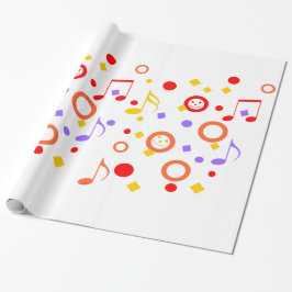 Papel De Regalo Colorful Music Notes