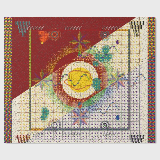 Papel De Regalo Colorful Persian Carpet mandala pattern  (Superficie plana)