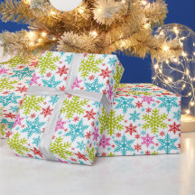 Colorful Retro Snowflakes Christmas