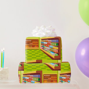 Papel De Regalo Colorida tienda de comestibles Aisle y Panadería