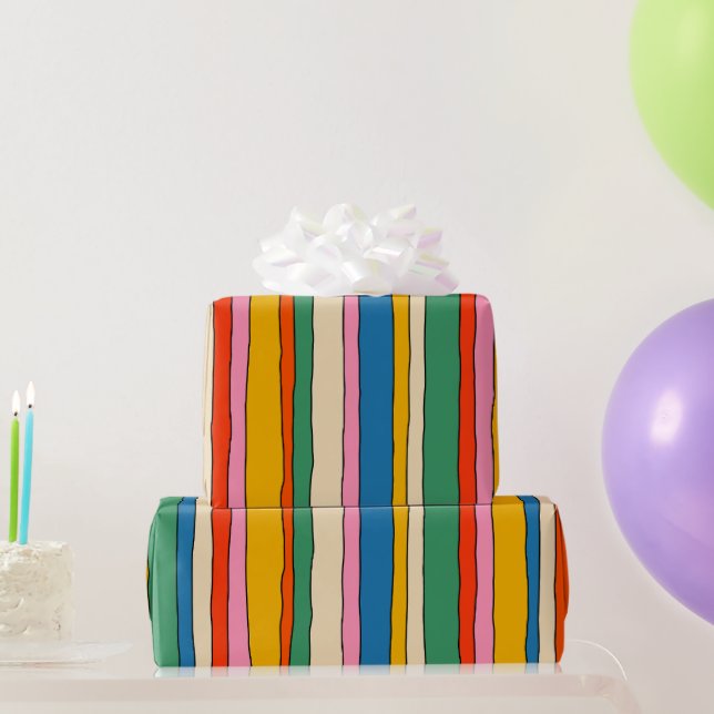 Papel De Regalo Coloridas bandas pop Patrón animado (Regalos de fiesta)