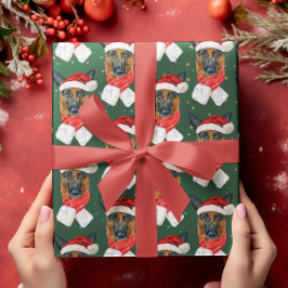 Papel De Regalo Coloridas estrellas verdes Navidades del Pastor Al