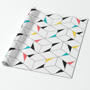 Papel De Regalo Coloridas, modernas, alegres y de moda, cubos aleg