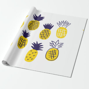 Papel De Regalo Coloridas piñas abstractas minimalistas en arena