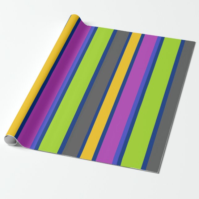 Papel De Regalo Colorido a rayas  (Desenrollado)