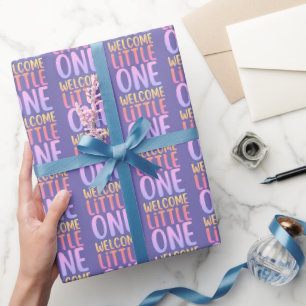 Papel De Regalo Colorido Baby Shower "Welcome Little One"