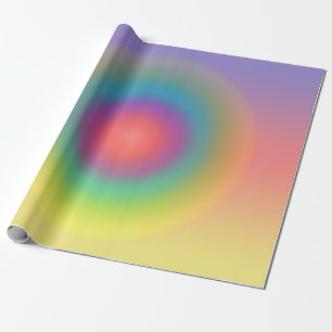 Papel De Regalo Colorido espacio de círculo concéntrico arcoiris