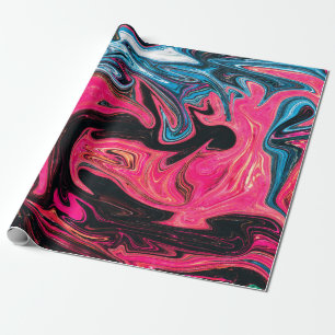 Papel De Regalo Colorido fondo de pintura marbleizada. Mamáes líqu