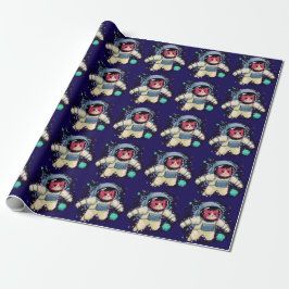 Papel De Regalo Colorido gato astronauta