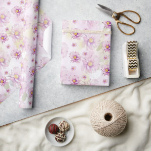 Papel De Regalo Colorido Jardín Floral Boho de Primavera Verano