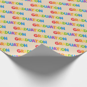 Papel de regalo colorido para graduación 