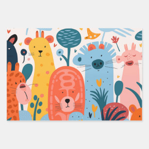 Papel de regalo colorido para niños