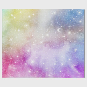 Papel De Regalo Colorido patrón de galaxia arco iris