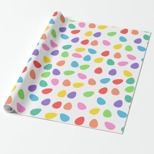 Papel De Regalo Colorido Patrón de Huevos de Pascua (Desenrollado)