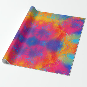 Papel De Regalo Colorido Patrón de tinte de tinta suave Bonito Gua
