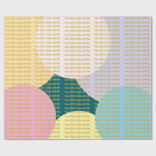 Papel De Regalo Colorido Pop Art "Tu regalo está seguro conmigo" D
