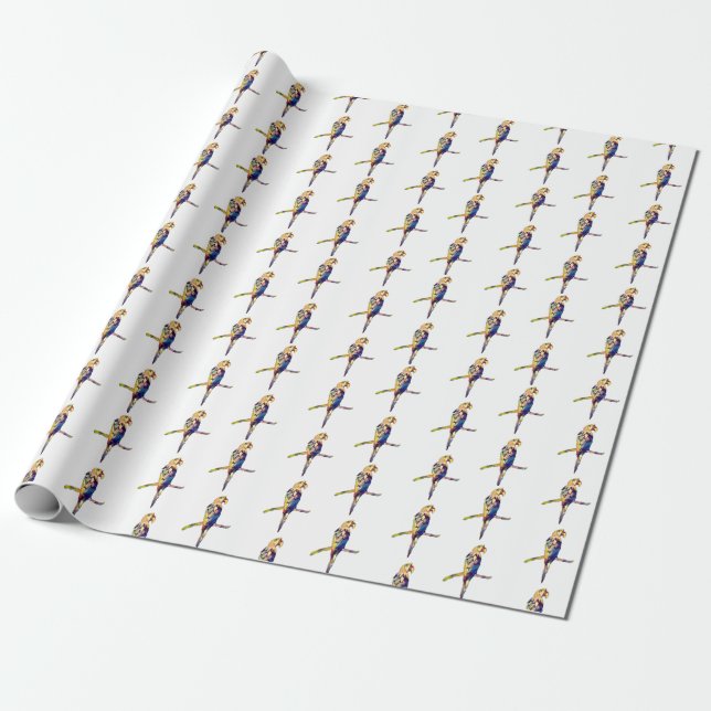 Papel De Regalo Colourful Parrot Wrapping Paper (Desenrollado)