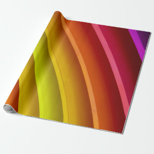 Papel De Regalo Columna de arco iris morado, rojo y amarillo