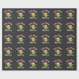 Papel De Regalo Coma a Dink y sé Navidades de pelotas de cereza