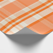 Combinación de color naranja y crema única y impre