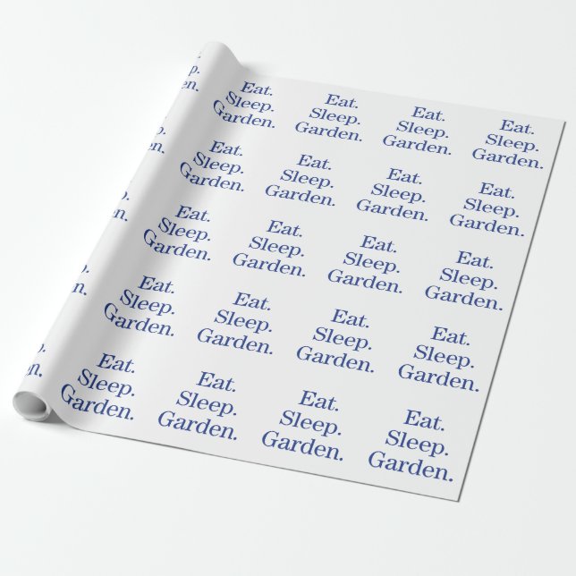 Papel De Regalo Come. Duerme. Jardín. (Desenrollado)