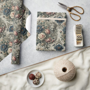 Papel De Regalo Comentario de Snide - Bandana barroca floral gótic