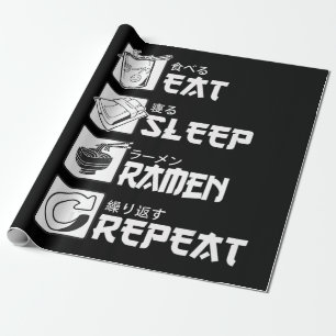 Papel De Regalo Comer Sleep Anime Repetir Idea de Regalo Cosplayer